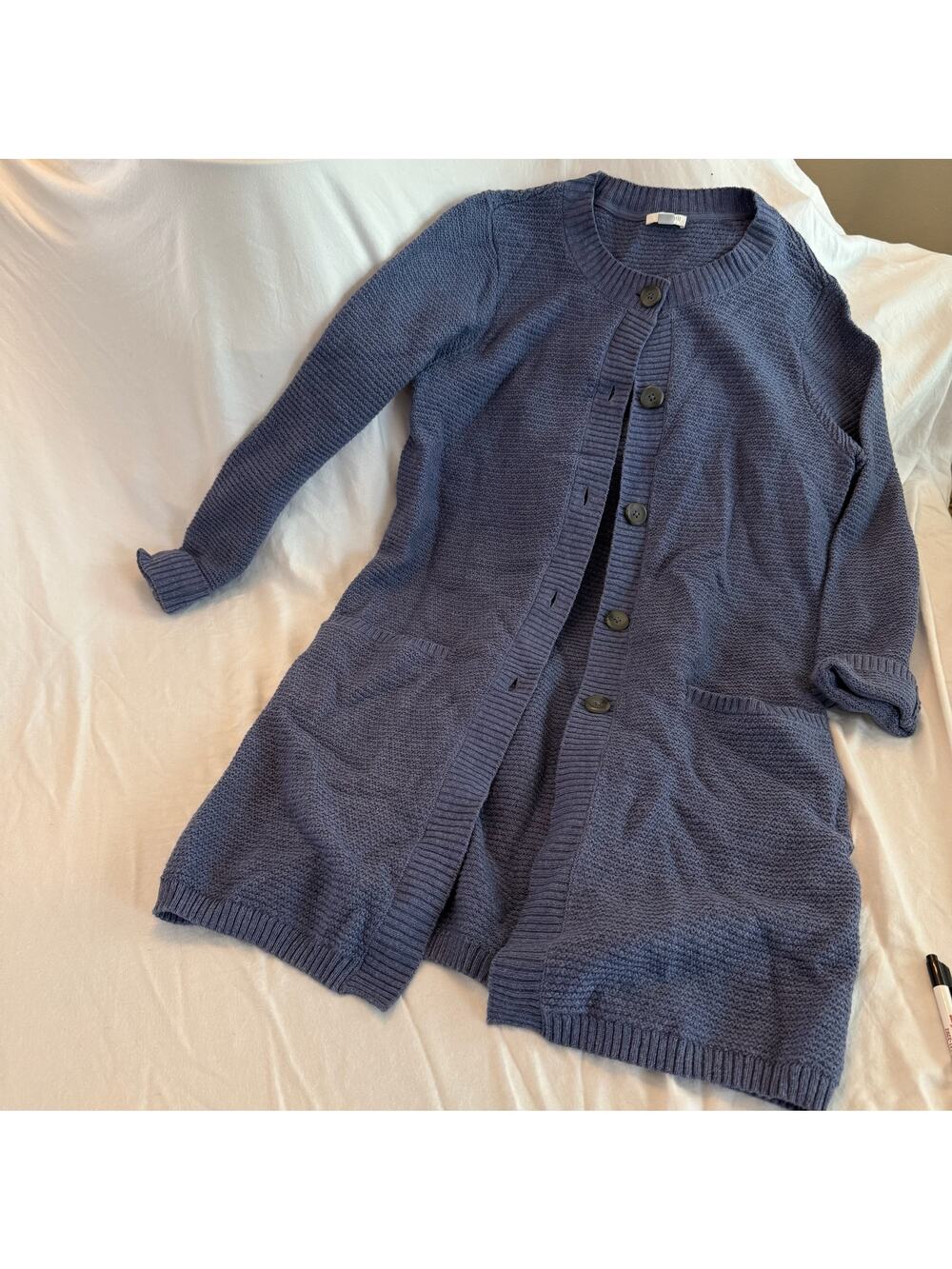 J. Jill blue duster cardigan size small